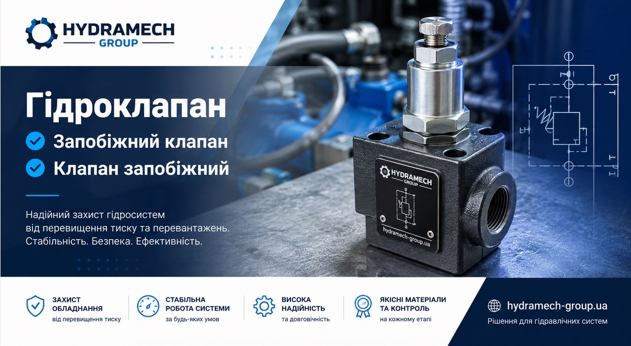 Гідроклапан ✅ Запобіжний клапан ✅ Клапан запобіжний